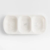 Naya White Resin Divided 3-Part Server