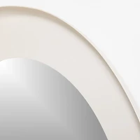 Nello Cream Metal 24" Round Wall Mirror