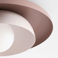 Nello Lilac Rose and Plum Rose Metal Saucer 18" Kids Flush Mount Ceiling Light