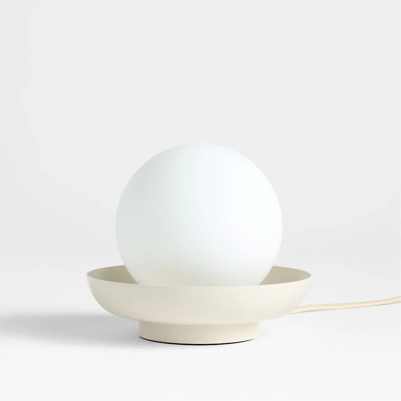 Nello White and Cream Metal Kids Table Lamp