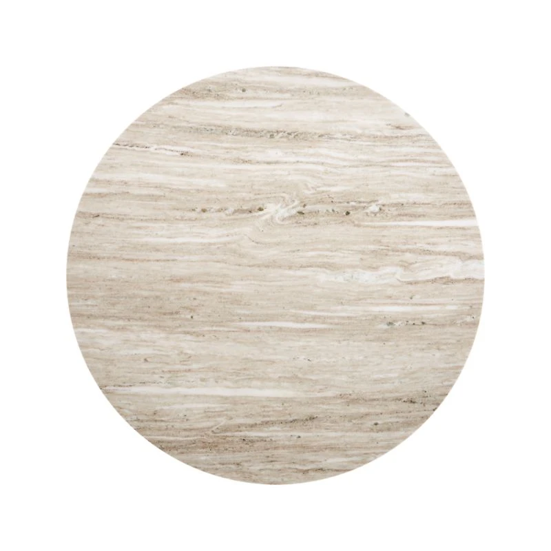 Nero 36" Brown Marble Dining Table with Brass Base