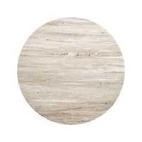 Nero 36" Brown Marble Dining Table with Brass Base