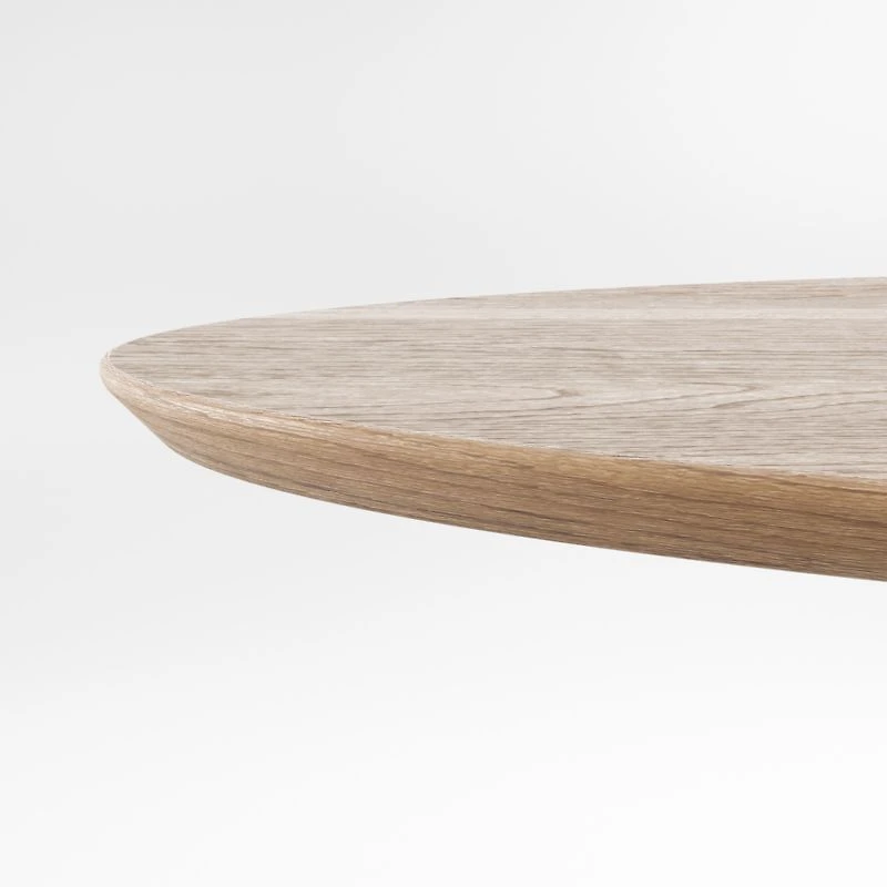 Nero 60" Natural Wood Oval Dining Table