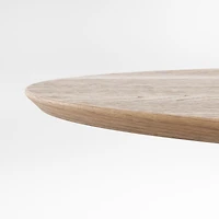 Nero 60" Natural Wood Oval Dining Table