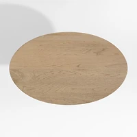 Nero 60" Natural Wood Oval Dining Table
