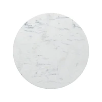 Nero White Marble Round Accent Table