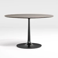 Nero 48" Round Concrete Dining Table with Matte Black Base