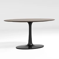 Nero 48" Round Concrete Dining Table with Matte Black Base