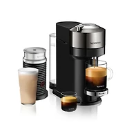 Nespresso ® by Breville ® Vertuo Next Dark Chrome Coffee and Espresso Machine with Aeroccino Frother