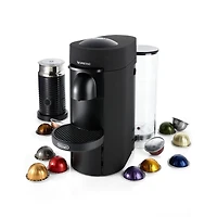 Nespresso ® by De'Longhi ® Matte Black VertuoPlus Coffee and Espresso Maker with Aeroccino Frother