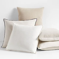 Bari 20"x20" Taupe Knitted Throw Pillow Cover