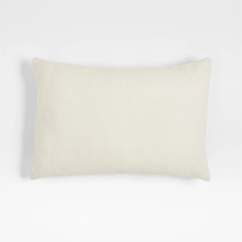 The New Denim Project Cotton 22"x15" Ivory and Black Striped Lumbar Pillow with Down-Alternative Insert