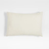 The New Denim Project Cotton 22"x15" Ivory and Black Striped Lumbar Pillow with Down-Alternative Insert
