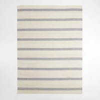 Newport Performance Wool-Blend Handwoven Navy Blue Area Rug 9'x12'