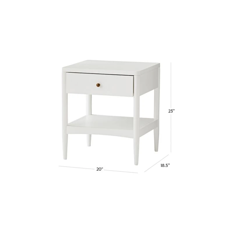 Hampshire Cozy Grey Wood Kids Nightstand with Drawer