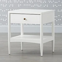 Hampshire White Wood Kids Nightstand with Drawer