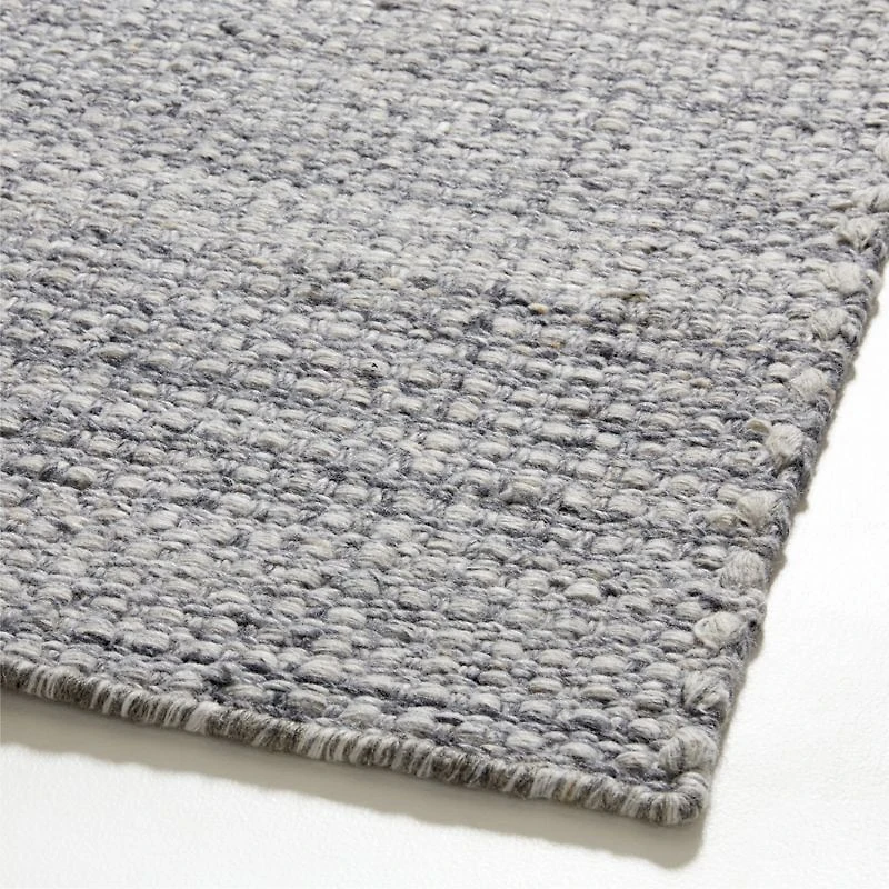 Niseko Performance Handwoven Dark Grey Area Rug 6'x9'