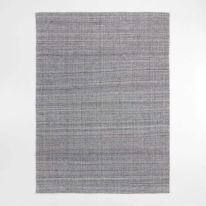 Niseko Performance Handwoven Dark Grey Area Rug 6'x9'