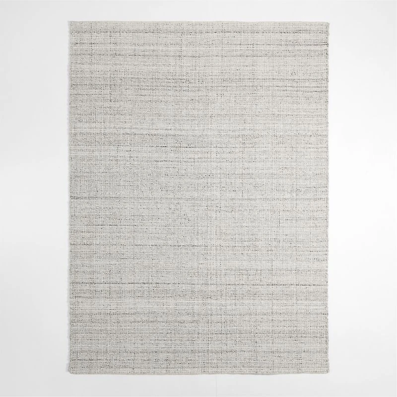 Niseko Performance Handwoven Silver Grey Area Rug 10'x14'