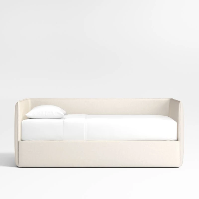 Noa Cream Kids Twin Daybed with Storage and Trundle Bed