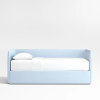 Noa Light Blue Kids Twin Daybed with Storage and Trundle Bed