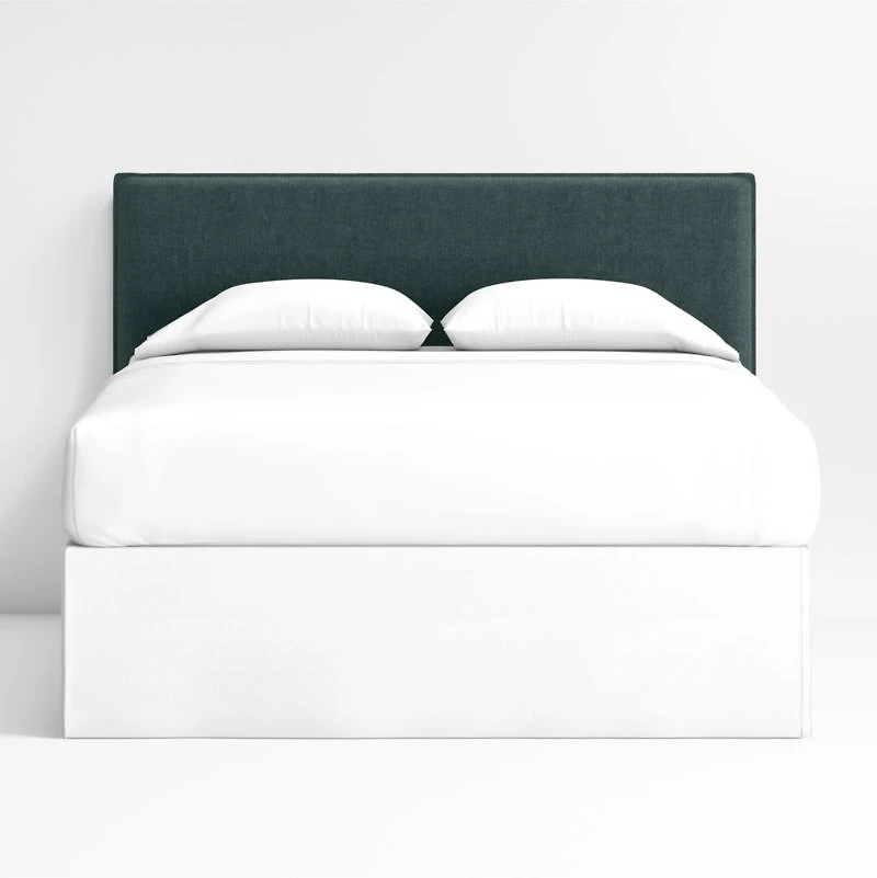 Noa Green Upholstered Flange Kids Full Headboard