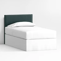 Noa Green Upholstered Flange Kids Full Headboard