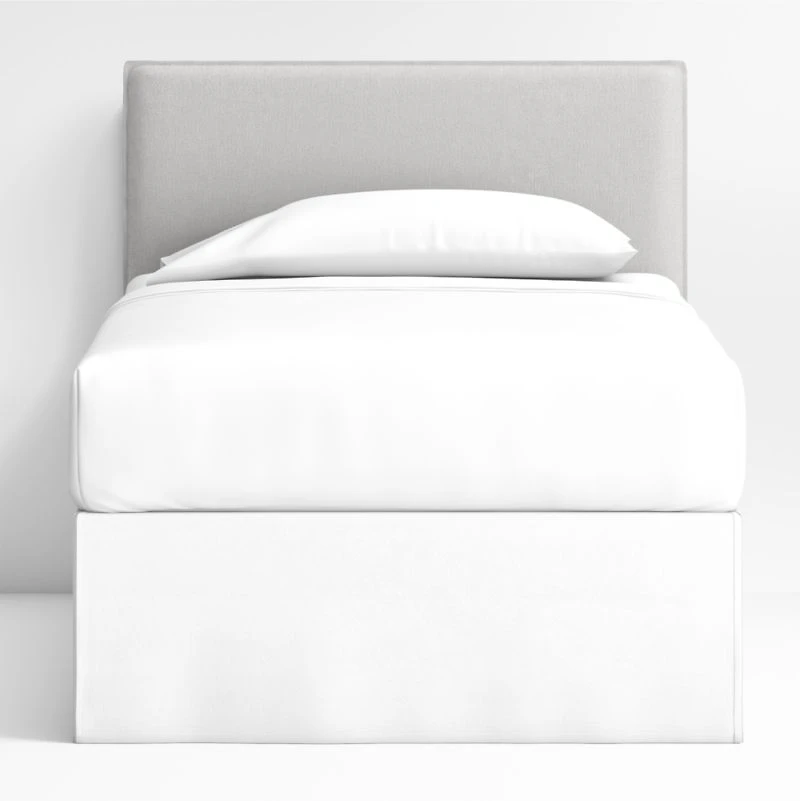 Noa Grey Upholstered Flange Kids Twin Headboard