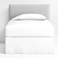 Noa Grey Upholstered Flange Kids Twin Headboard