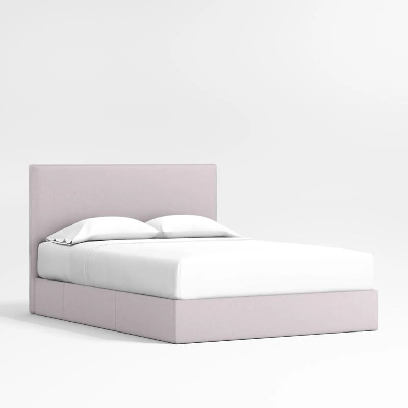 Noa Lilac Upholstered Flange Kids Full Storage Bed