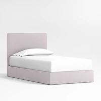 Noa Lilac Upholstered Flange Kids Full Storage Bed