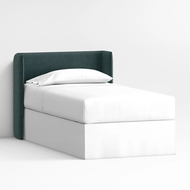 Noa Shelter Jungle Green Upholstered Kids Full Headboard