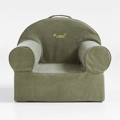 Large Cyprus Green Kids Lounge Nod Chair Cover