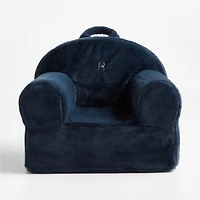 Large Navy Blue Faux Fur Kids Lounge Nod Chair Cover