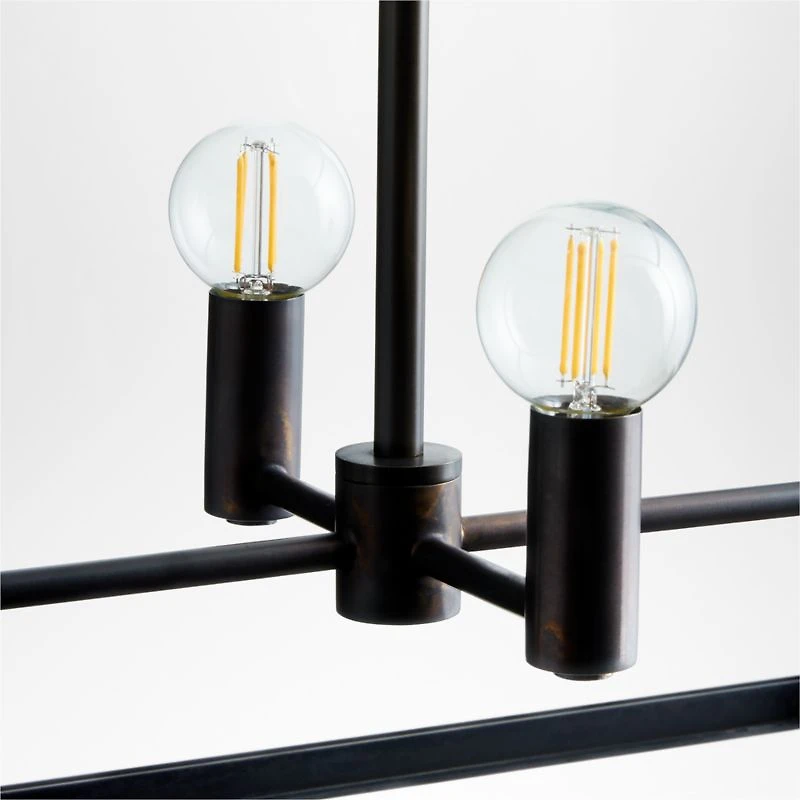 Nolan 6-Light Black Rectangular Chandelier