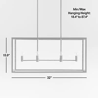 Nolan 6-Light Black Rectangular Chandelier