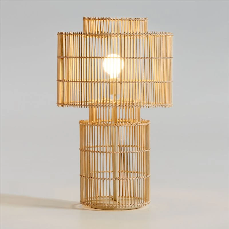 Noon Natural Wicker Table Lamp by Leanne Ford