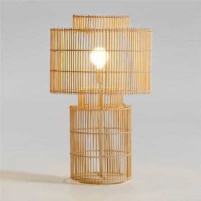 Noon Natural Wicker Table Lamp by Leanne Ford