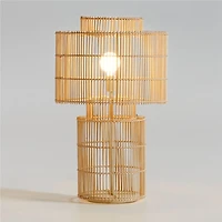 Noon Natural Wicker Table Lamp by Leanne Ford
