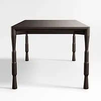 Norin 75"-95" Ebonized Oak Wood Extendable Dining Table