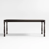 Norin 75"-95" Ebonized Oak Wood Extendable Dining Table