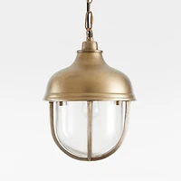 North Brass Cage Pendant Light by Leanne Ford