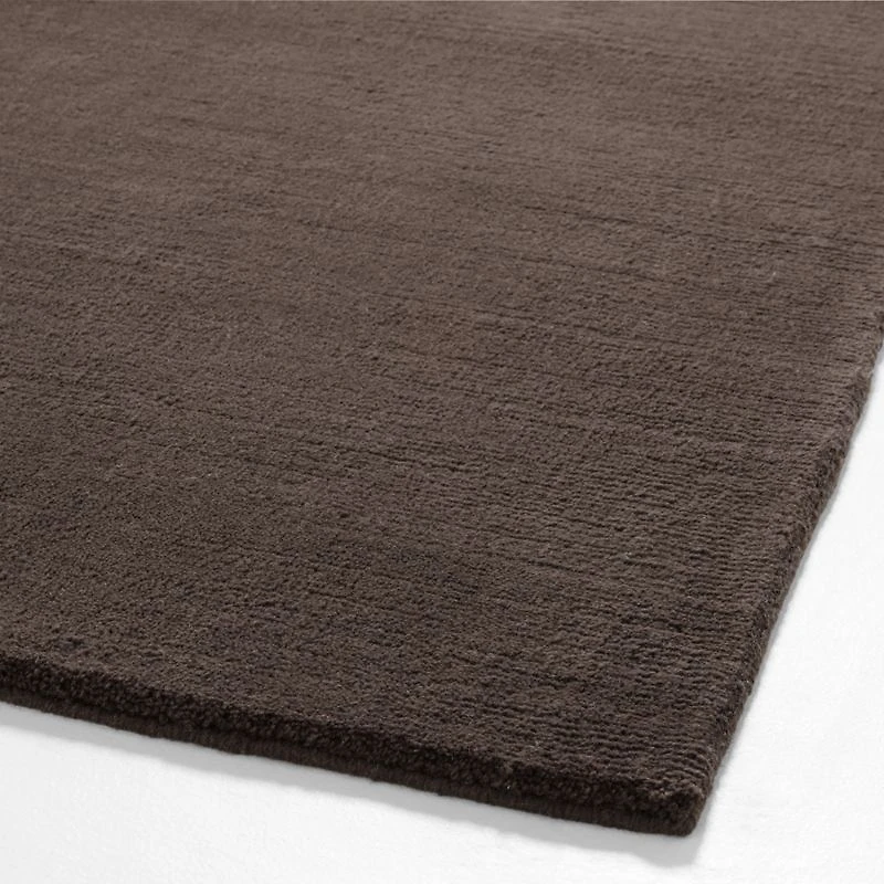 Northbrook Wool Handwoven Brown Rug Swatch 12"x18"