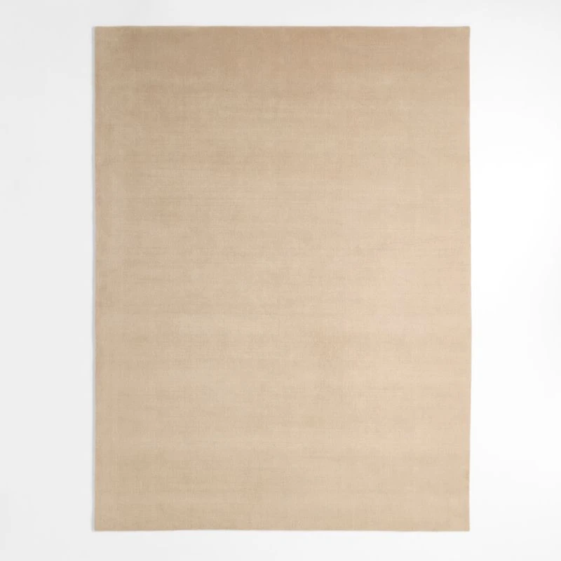 Northbrook Wool Handwoven Camel Tan Rug Swatch 12"x18"