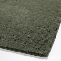 Northbrook Wool Handwoven Green Rug Swatch 12"x18"
