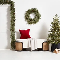 Potted Faux Norway Spruce Pre-Lit LED Tree with White Lights 3'