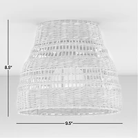 Nossa Small Natural Woven Flush Mount Light