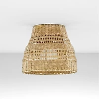 Nossa Small Natural Woven Flush Mount Light