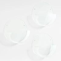 Now You See It Clear Acrylic Round Wall Baskets Set of 3