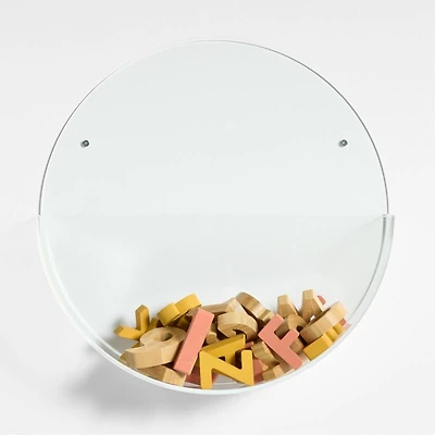 Now You See It Clear Acrylic Floating Round Wall Basket